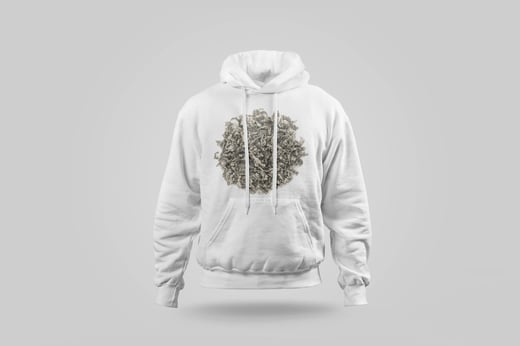 Hoodie — Floral Tie Guan Yin